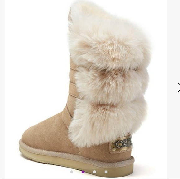 Australia Luxe Nadir Suede Sherpa Sheepskin Fur Boots in Sand #189 - Picture 7 of 11